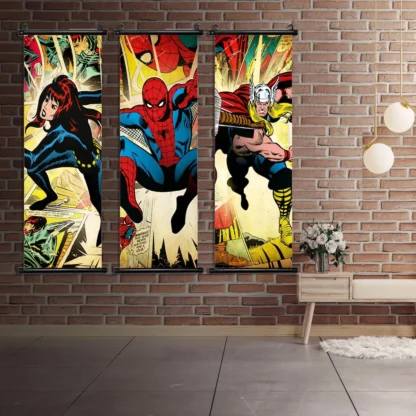 Marvel Silver Age Wallpaper Wall Artwork Canvas Painting Print Decor Home Decoration Avengers Hanging Scroll Poster Art Gift - Image 5