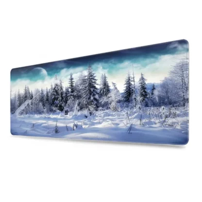 Mouse Pad Gamer Computer New Custom Home Keyboard Pad Mouse Mat Desk Mats Laptop Carpet Anti-slip Mice Pad Forest Snow Scene - Image 3