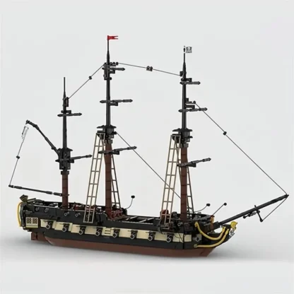 1901PCS Moc Building Blocks Pirates Flag Military Model Privateer Frigate Technical Bricks Toys For Childr Holiday Gift