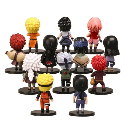 New 12pcs/set Anime Figure Naruto Shippuden Hinata Sasuke Itachi Kakashi Gaara Action Figure Q Version PVC Figures Toys Gift - Image 3