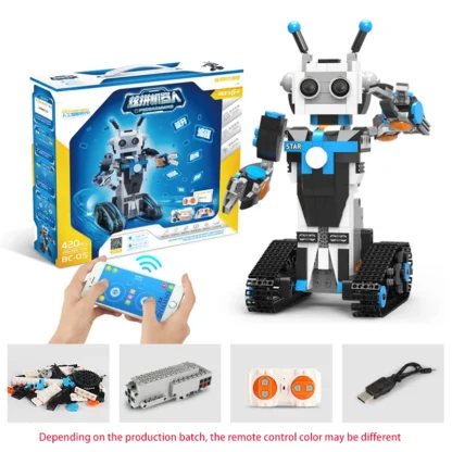 Science and education dual remote control programmable educational gift toy intelligent programming building block robot - Image 4