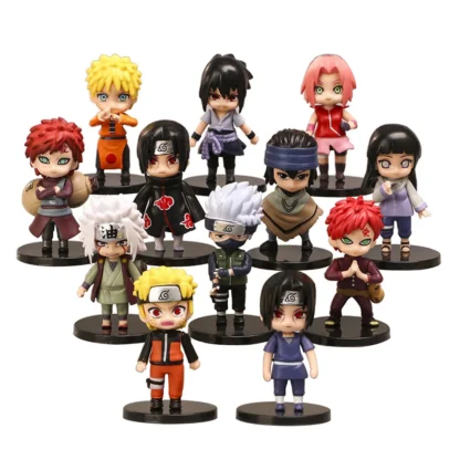 New 12pcs/set Anime Figure Naruto Shippuden Hinata Sasuke Itachi Kakashi Gaara Action Figure Q Version PVC Figures Toys Gift - Image 2