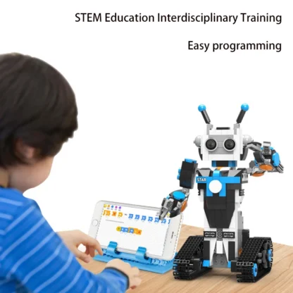 Science and education dual remote control programmable educational gift toy intelligent programming building block robot - Image 2