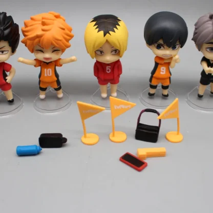 8pcs Haikyuu Anime Figure Kageyama Tobio Shoyo Hinata Figures Kotaru Bokuto Yu Nishinoya Figurine Model Collection Boy Gift Toy - Image 2