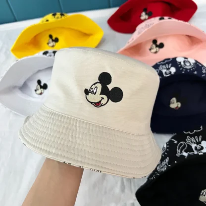 Disney Mickey Mouse Hat Anime Double-sided Printing Cotton Cap Fisherman Caps for Boys Girls Women Fashion Travel Visor Cap - Image 4