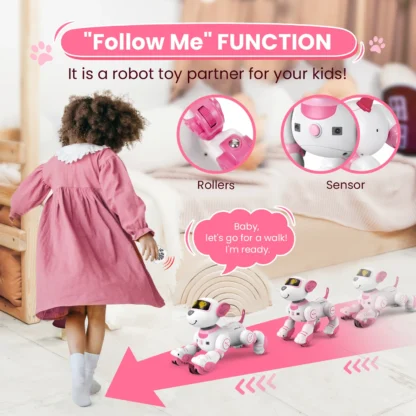 Remote Control Robot Dog Programmable Smart Interactive Stunt Robot Dog With Touch Function Singing Dancing Walking Smart Toy - Image 2