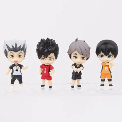 8pcs/Set Haikyuus Action Figure Toys Q version Kenma Kozume Shoyo Hinata Kotaru Bokuto Yu Nishinoya Volleyball Model Dolls - Image 5