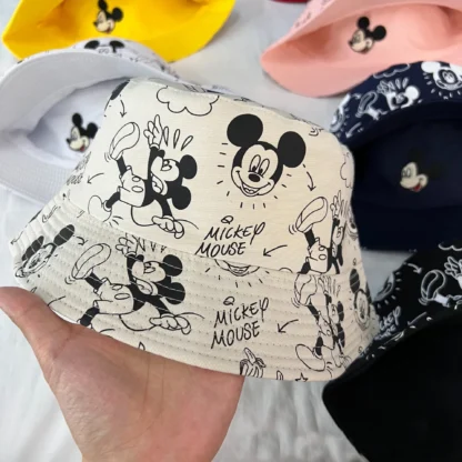 Disney Mickey Mouse Hat Anime Double-sided Printing Cotton Cap Fisherman Caps for Boys Girls Women Fashion Travel Visor Cap - Image 3