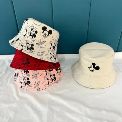 Disney Mickey Mouse Hat Anime Double-sided Printing Cotton Cap Fisherman Caps for Boys Girls Women Fashion Travel Visor Cap - Image 5