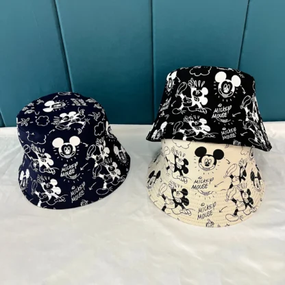 Disney Mickey Mouse Hat Anime Double-sided Printing Cotton Cap Fisherman Caps for Boys Girls Women Fashion Travel Visor Cap - Image 6