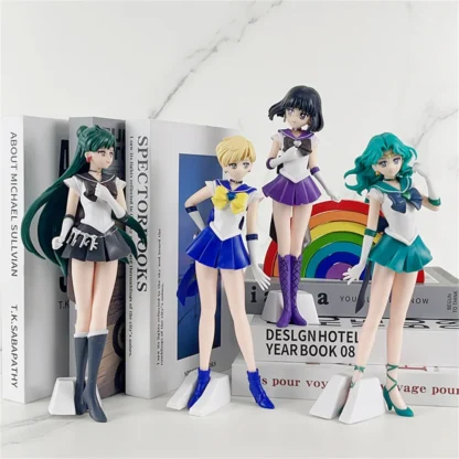 Cute Sailor Moon Anime Figure Kawaii Sailor Saturn Mars Mercury Jupiter Venus Action Figurine Collectible Kids Toys Model Gifts 2