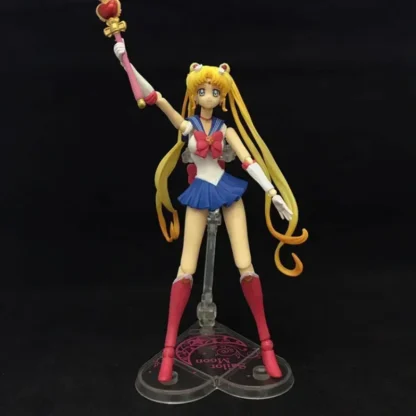 15cm Sailor Moon SHF Figuarts Action Figure Tsukino Usagi Sailor Mercury Venus Jupiter Saturn PVC Model Toys Kids Christmas Gift 3