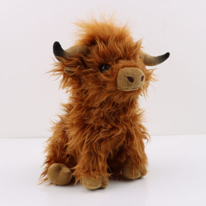 Scottish Highland Cow Plush Toy Long Hair Cute - Image 4