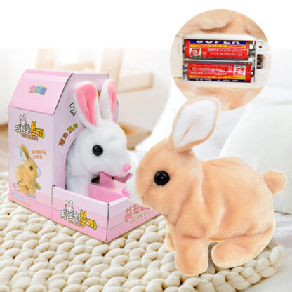 Simulation Pet Plush Electric White Rabbit Toys - Image 2