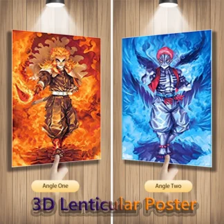 Rengoku Kyoujurou Demon Slayer Anime 3D Motion Lenticular Poster For Room Decor Wallpaper Flip Picture(Without Frame) 1