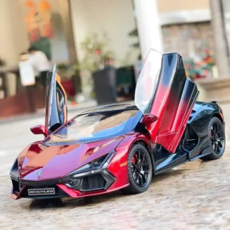 1:24 Lamborghini Revuelto Alloy Scale Car Model Diecast Metal Miniature Car Sound＆light Collection Children Toy Vehicles Gifts 1