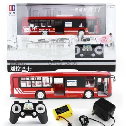 Double E 6Ch Rc Car Toys for Boys Remote Control Bus Open Door with Sound Light Children Gifts  2.4G Electric Toys Car Model 2