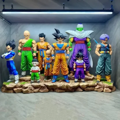 9pcs Dragon Ball Z Infinite Z Warrior Set GK Figures Goku Gohan Vegeta Piccolo Torankusu Trendy Toy Model Statue Decoration Gift 2