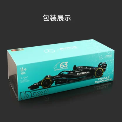 Bburago 1:24 Mercedes AMG F1 Team W14 2023 # 44 Hamilton # 63 Alloy Car Model Formula One Die Casting Model 4