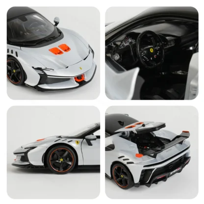 Bburago 1:18 Ferrari SF90 XX Stradale Sports Car Static Simulation Die Cast Vehicles Collectible Model Car Toys 6