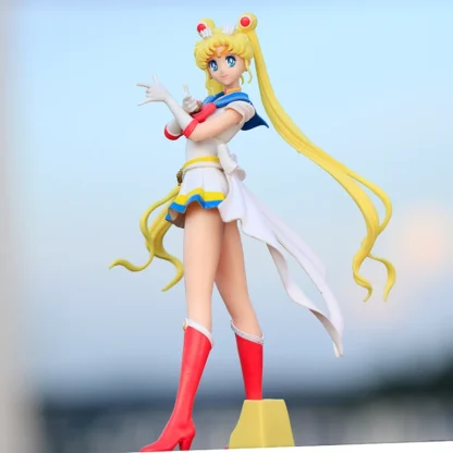 New Cartoon 23cm Anime Sailor Moon Tsukino Action Figure Wings Toy Doll Cake Decoration PVC Model Girls Gift Toy for kid 4