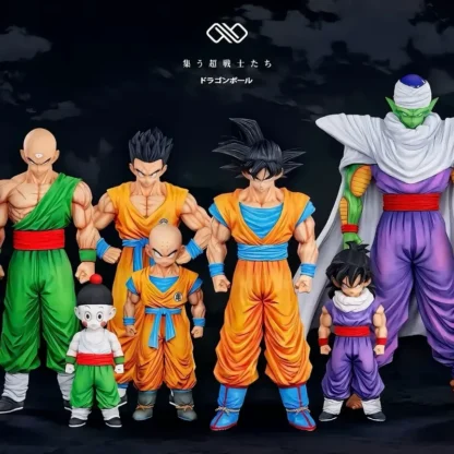 9pcs Dragon Ball Z Infinite Z Warrior Set GK Figures Goku Gohan Vegeta Piccolo Torankusu Trendy Toy Model Statue Decoration Gift 4