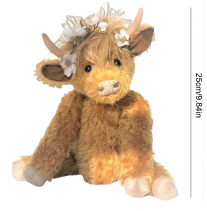 Scottish Highland Cow Plush Toy Long Hair Cute - Image 8