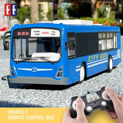 Double E 6Ch Rc Car Toys for Boys Remote Control Bus Open Door with Sound Light Children Gifts  2.4G Electric Toys Car Model 1