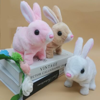 Simulation Pet Plush Electric White Rabbit Toys - Image 3