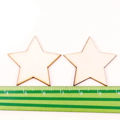 Natural Wood Star Pattern Wooden Scrapbooking Craft For Embellishments Handmade DIY Handicraft Home Decoration Accessory 10-30mm - Image 5