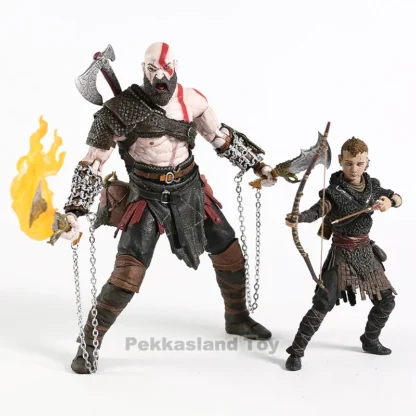 God of War figure toy Kratos & Atreus Ultimate KO's NECA Axe Shield Son Loki set PVC Action Figure Model Toy - Image 4