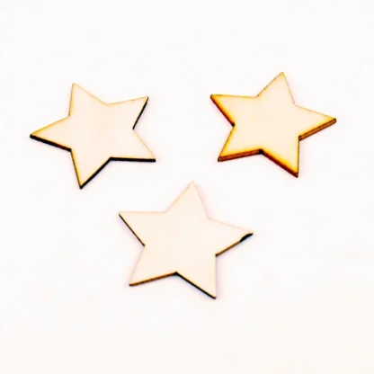 Natural Wood Star Pattern Wooden Scrapbooking Craft For Embellishments Handmade DIY Handicraft Home Decoration Accessory 10-30mm - Image 4