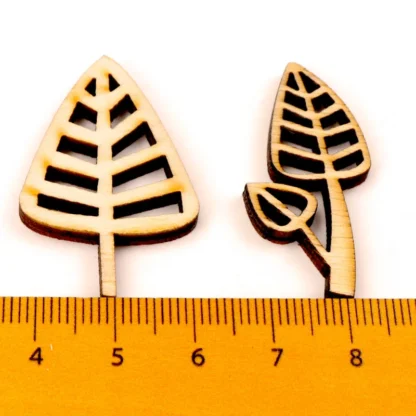 20Pcs Wooden Leaves Pattern Natural Scrapbooking Craft For Embellishments Handmade DIY Handicraft Home Decoration DIY 40mm - Image 5