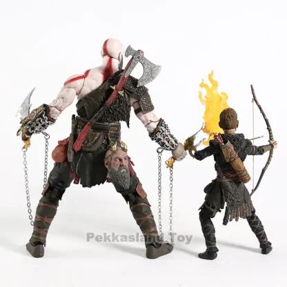 God of War figure toy Kratos & Atreus Ultimate KO's NECA Axe Shield Son Loki set PVC Action Figure Model Toy - Image 6