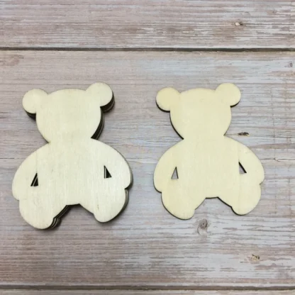 50 Bear laser cut plywood shape wood carving animal figures wood carving - Image 3