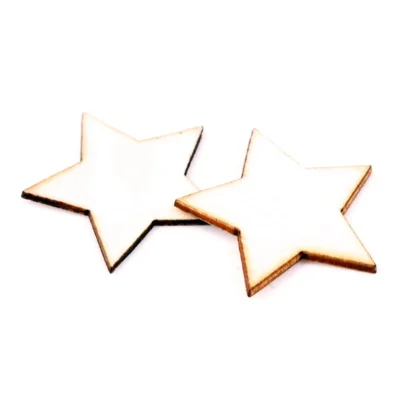 Natural Wood Star Pattern Wooden Scrapbooking Craft For Embellishments Handmade DIY Handicraft Home Decoration Accessory 10-30mm - Image 3