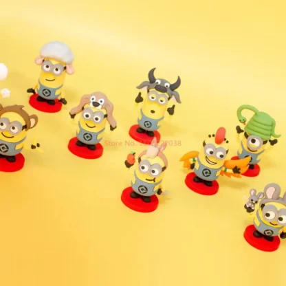 Minions 12 Zodiac Signs Figurines Anime Action Figures Desktop Car Ornaments Desk Decor Collectible Toys Mini Figures Kid Gift - Image 4