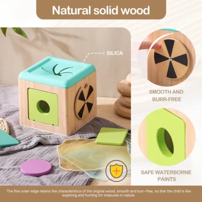 Montessori Toys Wooden Magic Tissue Box 0-3Years Baby Finger Exercise Busy Cube Sensory Toys Kid Educational Activity Game Gifts - Image 2