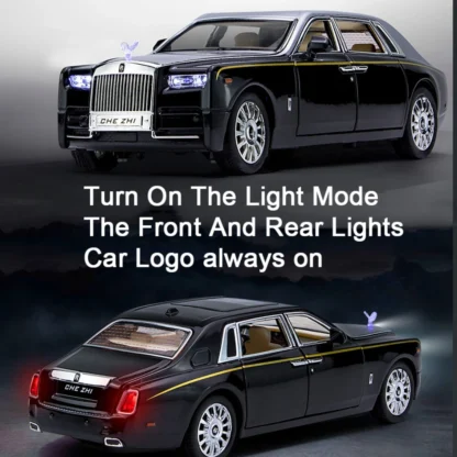 1/24 Rolls Royce Phantom Diecast Toy Cars Model Simulated Pull Back Limousine Zinc Alloy Metal Toy Car for Kids Gifts Collection - Image 4