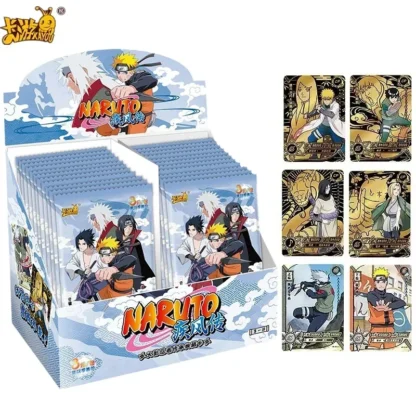 KAYOU Original Naruto Cards Box Anime Figure Card Booster Pack Sasuke Collection Hobby Flash Card Toy Birthday xmas Gift Kids