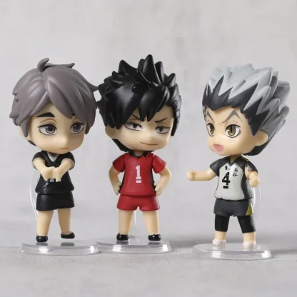 8 Pcs/Set Second Generation Haikyuu Volleyball Junior Figure Q Version 7.5cm Shoyo Hinata Sugawara Koushi Wholesale Dolls - Image 3