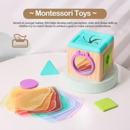 Montessori Toys Wooden Magic Tissue Box 0-3Years Baby Finger Exercise Busy Cube Sensory Toys Kid Educational Activity Game Gifts - Image 5