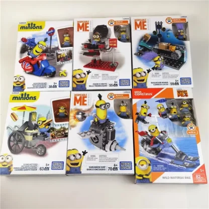 Anime Figure Miniones Bloks Construx Building Mini Cute Dave Stuart Kevin Bob Cartoon Collectible Model Toys Doll Kids Gifts - Image 2