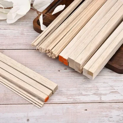 2/3/4/10/12/15mm Balsa Wood Craft Square Cudgel Model Toys Building Carving DIY Handicraft Educational Making Accessories Stick - Image 3