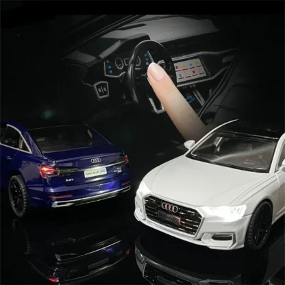 New 1:24 AUDI A6 Alloy Car Model Diecast & Toy Metal Vehicle Car Model High Simulation Sound Light Collection Childrens Toy Gift - Image 2