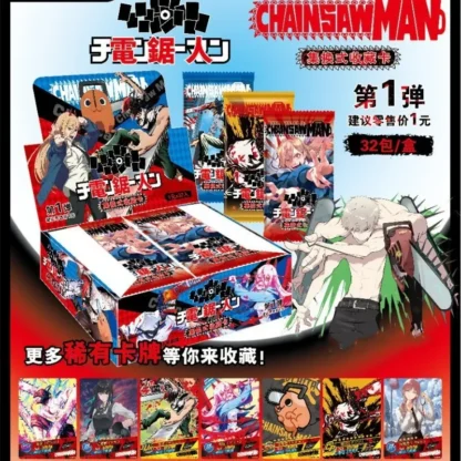 New Chainsaw Man Card Hell Hero Cards Denji Makima Rare Metal Card Fold Cards Animation Collection Card Children Toys Gifts - Image 4