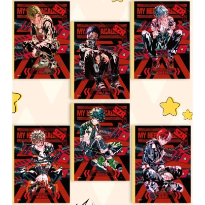 New My Hero Academia Game Cards Bakugou Katsuki Todoroki Shoto Cosplay Hardcover Collection Anime Poker Children Toy Gift - Image 2