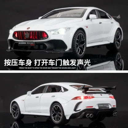 1:24 Mercedes-Benz BRABUS ROCKET 900 Street car version Alloy Metal Diecast Car Model Sound Light Car Collection Kids Gift Toys - Image 3