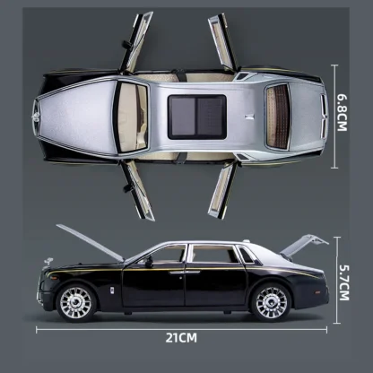 1/24 Rolls Royce Phantom Diecast Toy Cars Model Simulated Pull Back Limousine Zinc Alloy Metal Toy Car for Kids Gifts Collection - Image 6