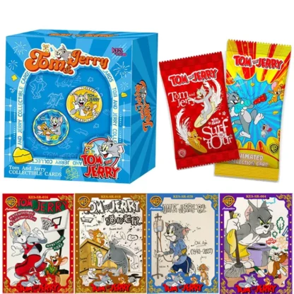 New Tom and Jerry Cards 80th Anniversary Anime Collection Cards Mistery Box Board Games Toys Birthday Gifts for Boys and Girls